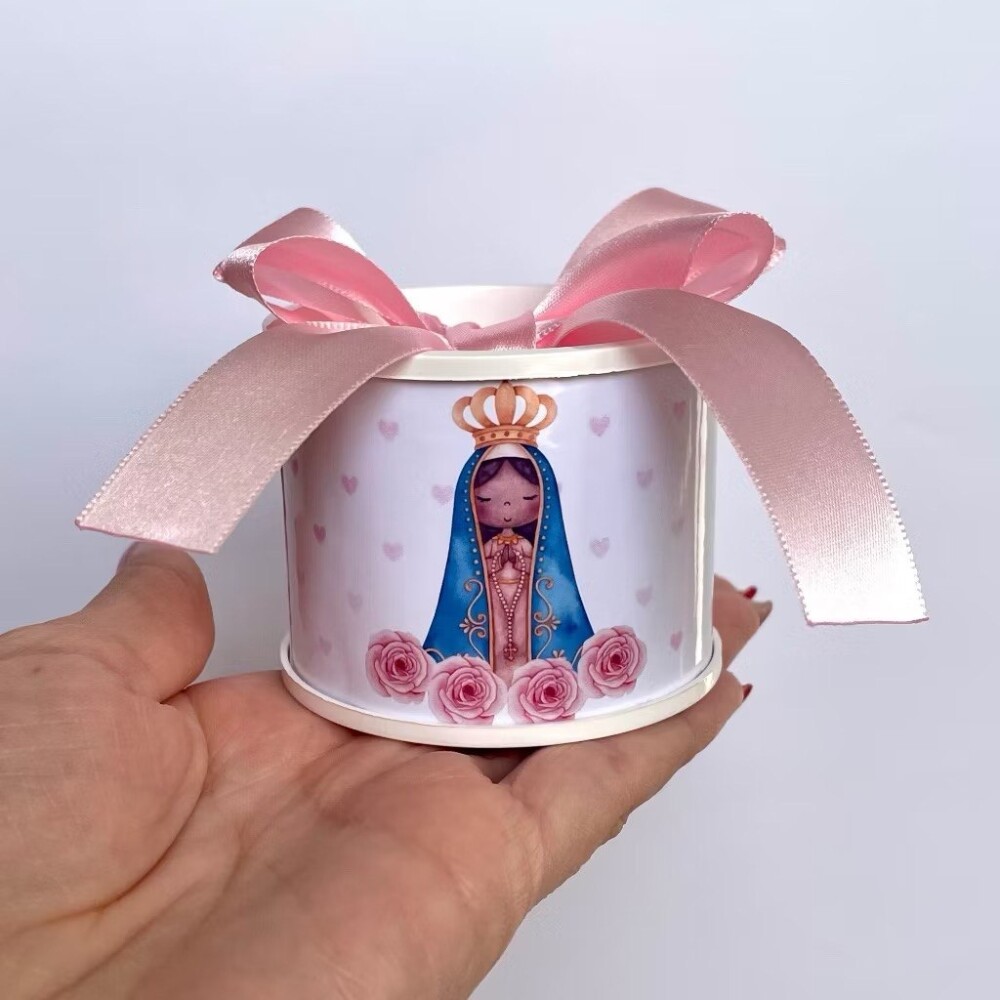 Kit Mini Tubolata Nossa Senhora Aparecida Branco 20 unidades  5x6