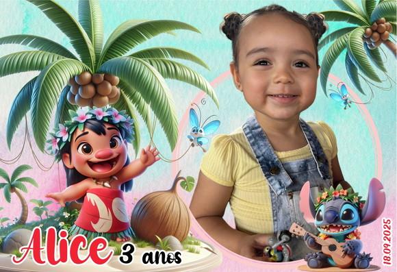 10 Foto Imã Personalizado Lilo e Stitch