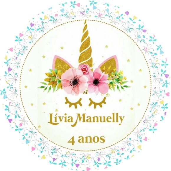 100 Adesivo Etiqueta Latinhas - Unicórnio - Personalizados