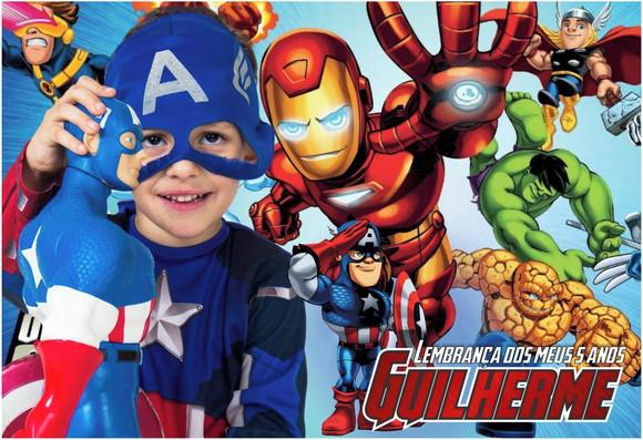 20 Foto Imã 10x15 - Heróis Avengers - Foto Lembrança