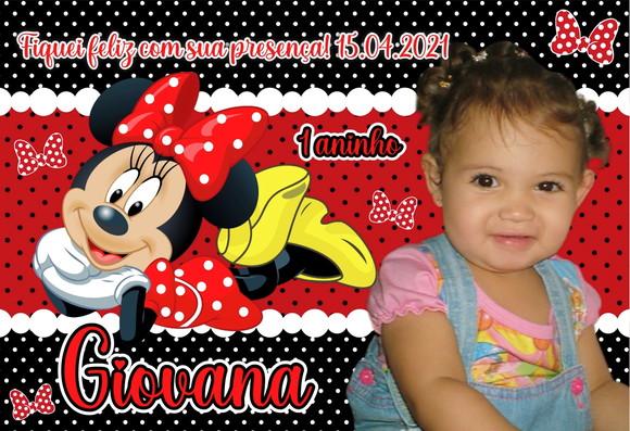 20 Foto Imã 10x15 - Minnie Vermelha - Foto Lembrança