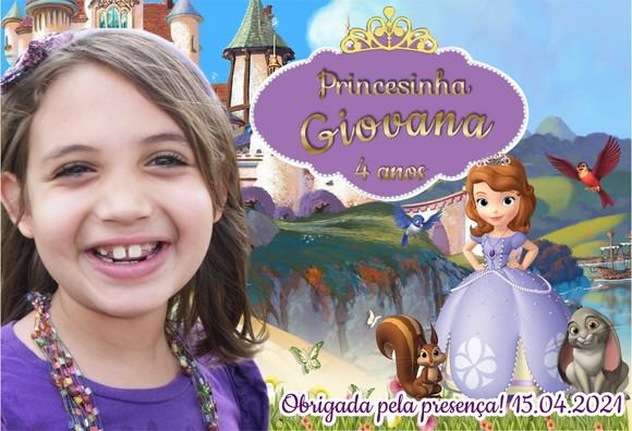 20 Foto Imã 10x15 - Princesa Sofia - Foto Lembrança