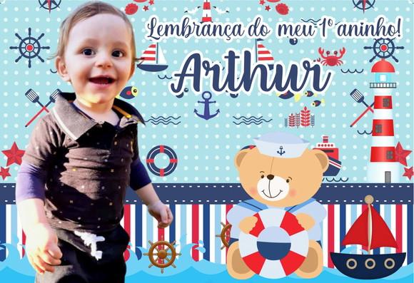 20 Foto Imã 10x15 - Urso Marinheiro - Foto Lembrança