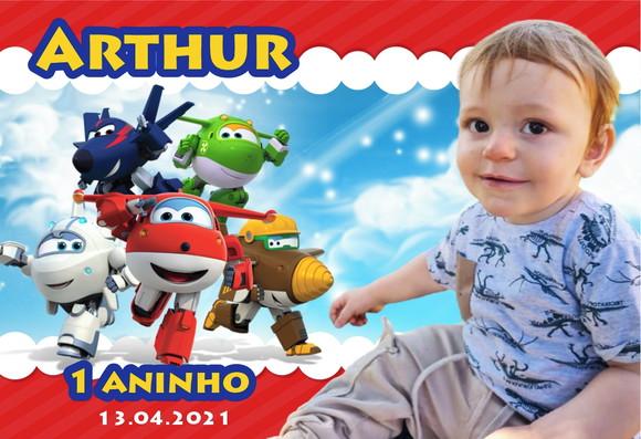 20 Foto Imã 10x15 Super Wings - Foto Lembrança - Lembranças