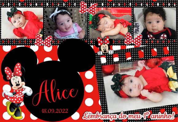 20 Foto Imã Personalizado - Minnie Vermelha Lembrancinha
