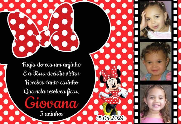 20 Foto Imã Personalizado - Minnie Vermelha Lembrancinha