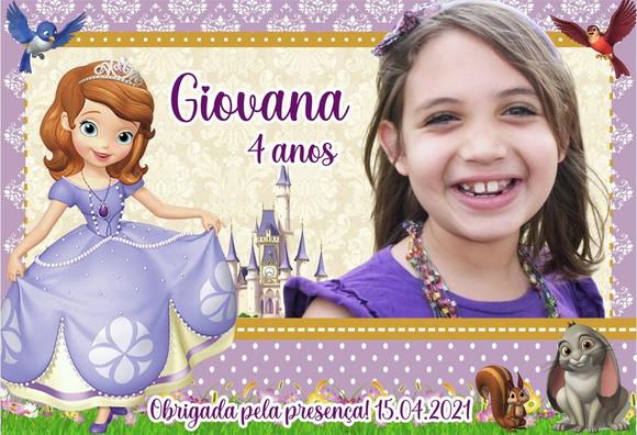 20 Foto Imã Personalizado - Princesa Sofia - Foto Lembrança