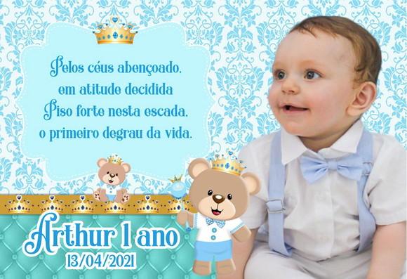 20 Foto Imã Personalizado 10x15 cm - Urso Principe