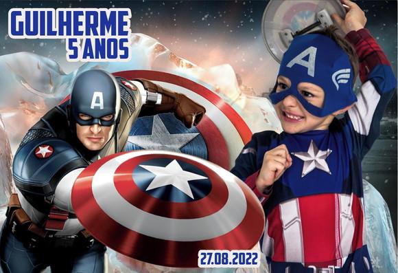 20 Foto Lembrancinha Personalizada - Capitão América