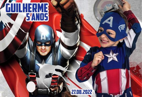 20 Foto Lembrancinha Personalizada - Capitão América