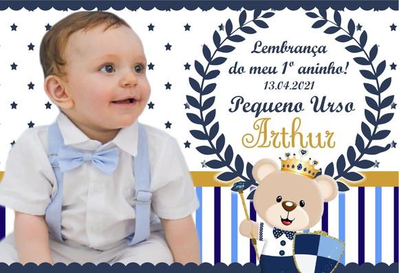 25 Foto Imã Lembraninha Personalizada - Urso Príncipe