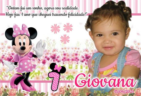 25 Foto Imã Personalizado - Minnie Rosa - Foto Lembrança