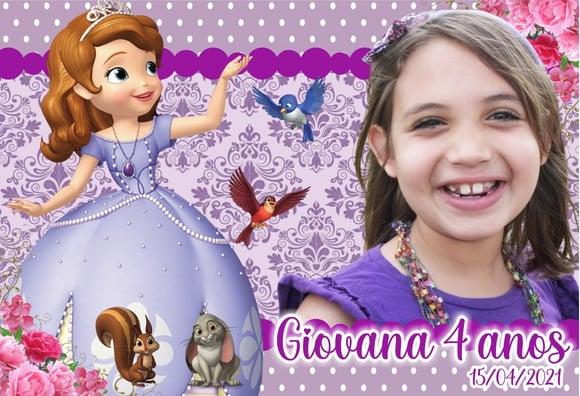 25 Foto Imã Personalizado - Princesa Sofia - Foto Lembrança