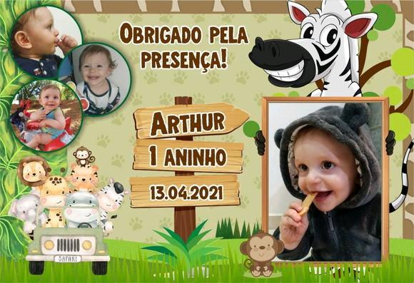 25 Foto Imã Personalizado - Safari Baby