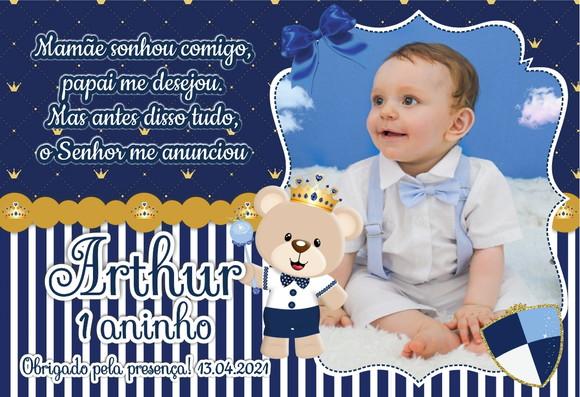 25 Foto Imã Personalizado - Urso Principe - Foto Lembrança