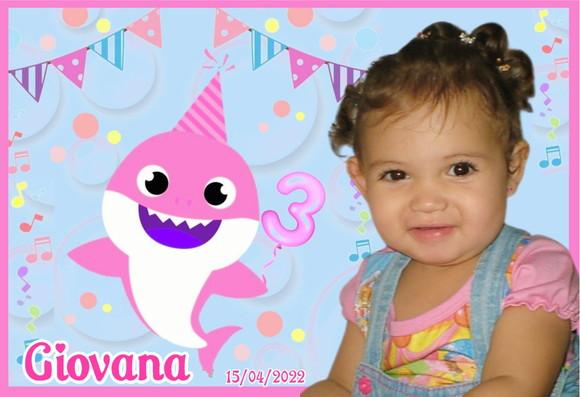 30 Foto Imã Personalizado - Baby Shark Rosa - Lembrancinha