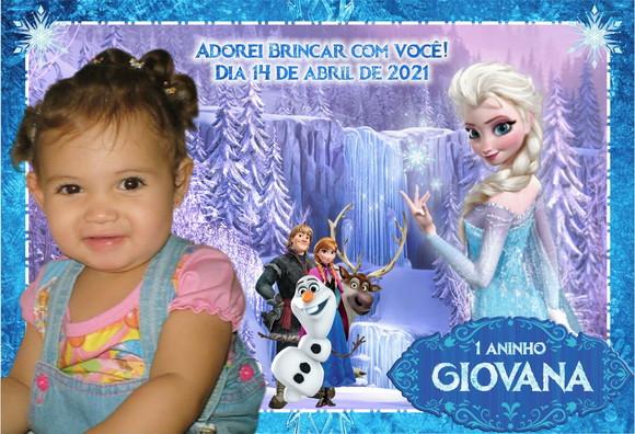 30 Foto Imã Personalizado - Frozen - Foto Lembrança