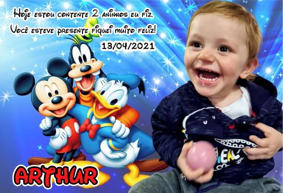 30 Foto Imã Personalizado - Mickey Foto Lembrança