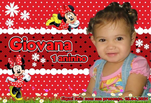 30 Foto Imã Personalizado - Minnie Vermelha Lembrancinha
