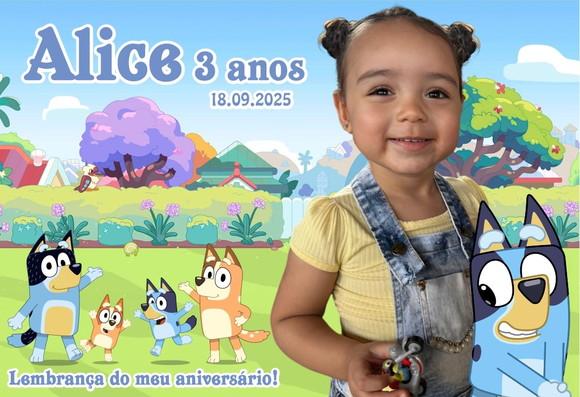 30 Foto Imã Personalizado Bluey e Bingo