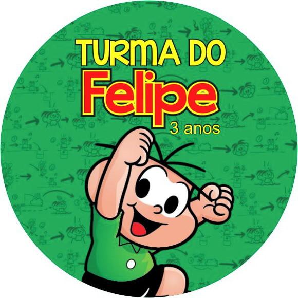 Adesivo Etiqueta Latinhas - Cebolinha e Cascão 100 unidades