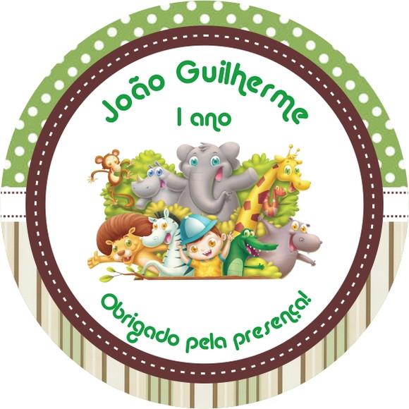 Adesivo Etiqueta Latinhas - Safari Personalizados