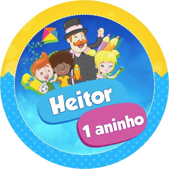 Adesivo Etiqueta Latinhas Mundo Bita - 100 unidades