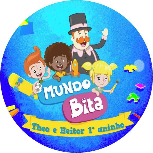 Adesivo Etiqueta Latinhas Mundo Bita - 100 unidades