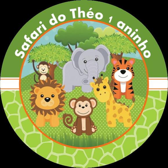 Adesivo Etiqueta Latinhas Safari - 100 unidades