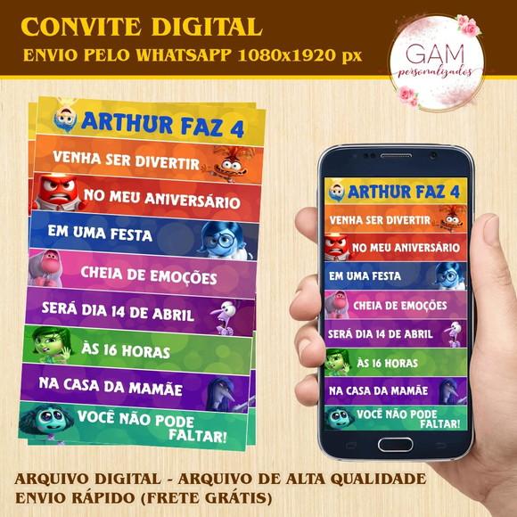 Convite Arte Digital Peronsalizado Divertidamente