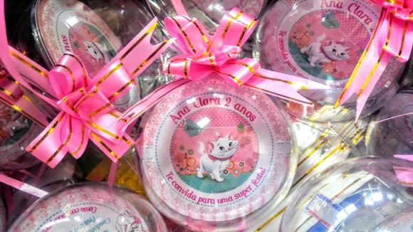 Convite Bola De Acrílico Personalizada 10 uni
