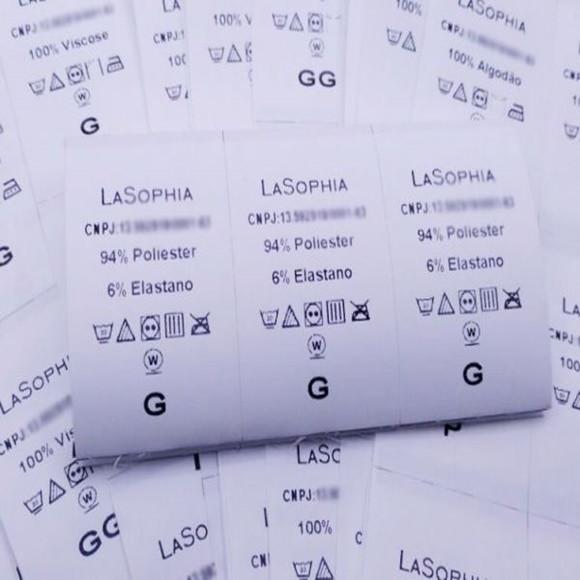 Etiquetas de Composição Nylon Resinado - 100 Unidades