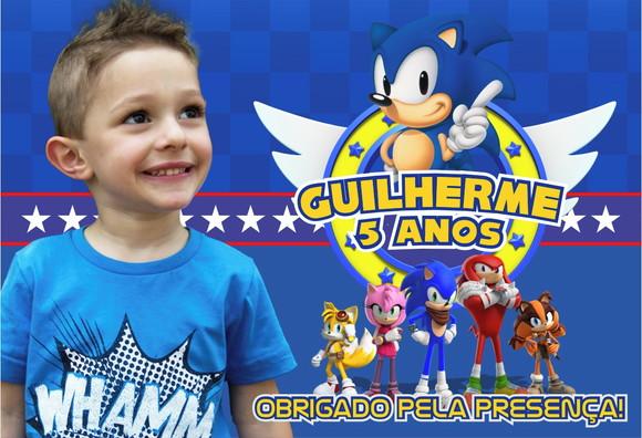 Imã de Geladeira 10x15 Sonic - Foto Lembrança 20 unidades