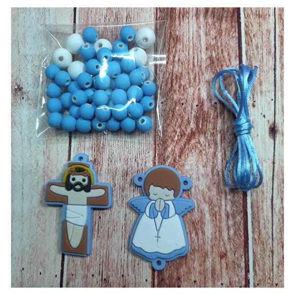 Kit Terço Infantil Para Montagem Azul