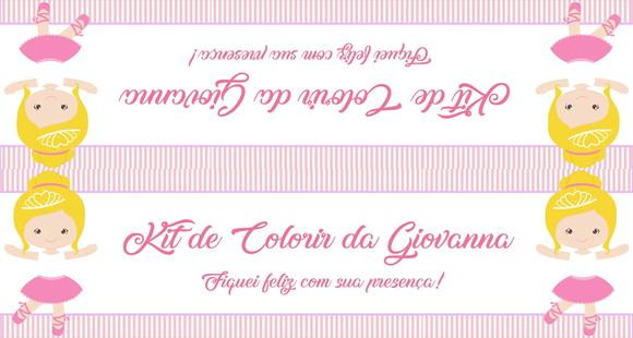 Livrinho Revista Para Colorir + Giz De Cera Bailarina