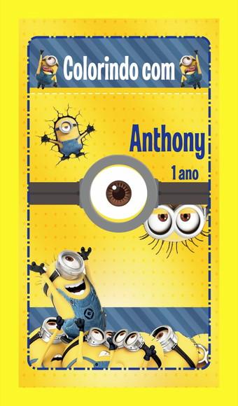 Livrinho Revista Para Colorir Minions + Giz De Cera