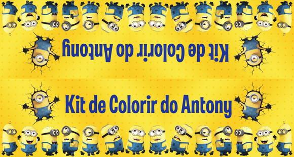 Livrinho Revista Para Colorir Minions + Giz De Cera