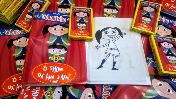 Livrinho Revista Para Colorir Personalizados + Giz De Cera