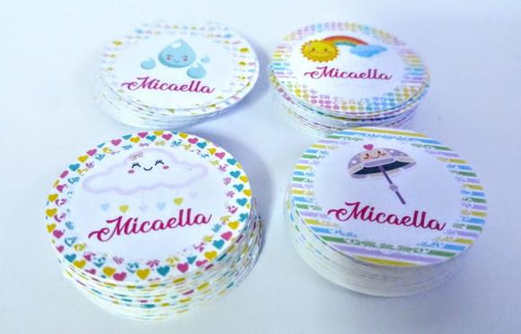 Toppers 3cm Para Doces - Kit Com 300