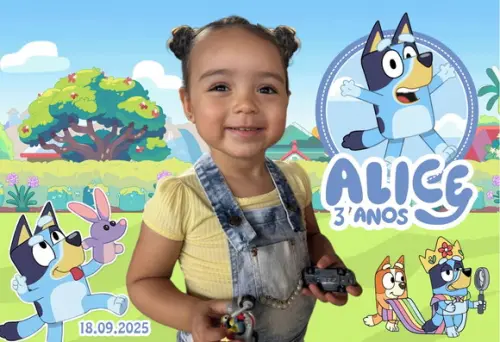10 Foto Imã Personalizado Bluey e Bingo