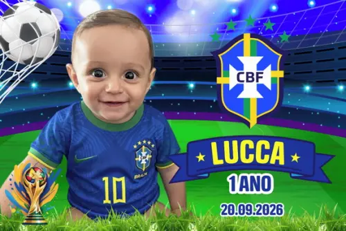 10 Foto Imã Personalizado - Seleção Brasil Copa
