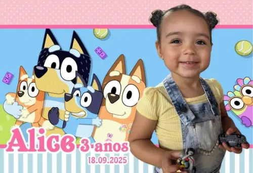 10 Foto Imã Personalizado Bluey e Bingo