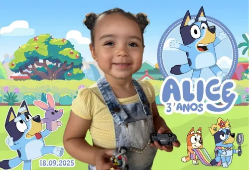 15 Foto Imã Personalizado Bluey e Bingo