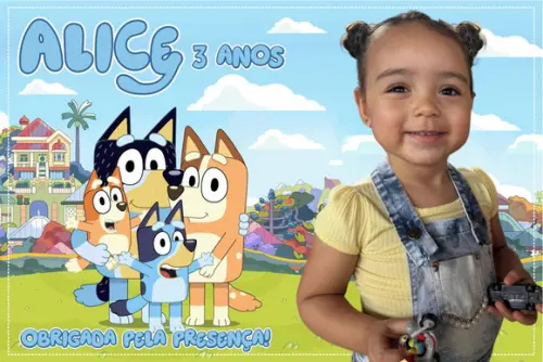 15 Foto Imã Personalizado Bluey e Bingo
