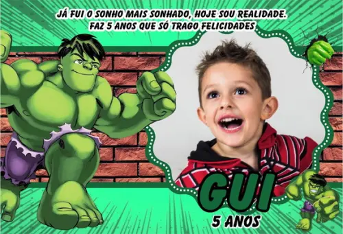 20 Foto Imã - Foto Lembrança - Hulk
