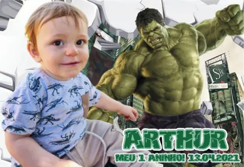 20 Foto Imã - Foto Lembrança - Hulk