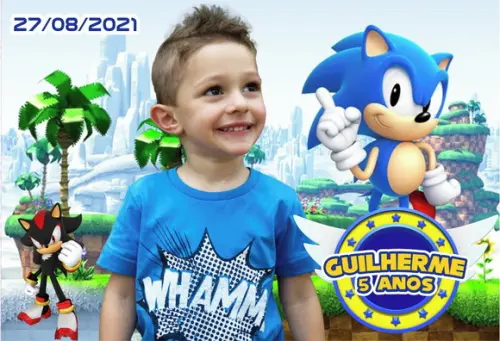 20 Foto Imã - Sonic - Foto Lembrança Personalizados