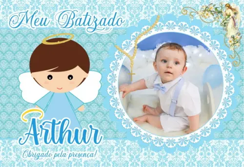 20 Foto Imã 10x15 - Batizado - Foto Lembrança
