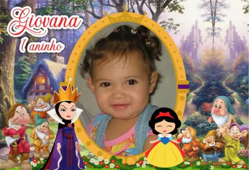 20 Foto Imã 10x15 - Branca de Neve - Foto Lembrança