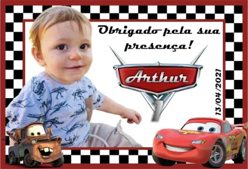 20 Foto Imã 10x15 - Carros Disney - Foto Lembrança